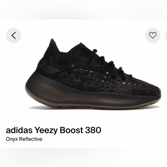 Adidas Yeezy Boost 380 Black Reflective Sneakers